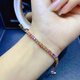 Junliang 2025 Natural Color Sapphire Bracelet Fire Color Explosive S925 Silver Color Gemstone Bracelet Color Gemstone