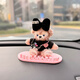 Litian Shirley Mei Auto bewegte Telefonnummer 2024 Auto Temporärer Parknummer Plaque Autos Bewegung Telefon Sinn Frau Schwarz gestreifter Pullover Duffy + Schwarzes Parkschild