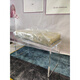 Fantasy Acrylic Shoe Changing Stool Wabi Style Dressing Stool Upholstered Piano Bench Stool Light Luxury Creative Home Porch Transparent Color 48cm