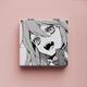 
CELEBON's End of Seraphimony Michel Fan Anime Peripheral Portable Mirror Two-dimensional Handheld Makeup Mirror C1049-Double-Side Pattern Makeup Mirror