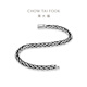 Chow Tai Fook Fashion Trend Simple PT950 Platinum Bracelet Gift for Men and Women Optional EOP7 17.5cm