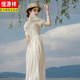 恒源祥订婚小礼服法式在逃公主裙领证登记轻婚纱小个子礼服日常可穿宫廷 杏色连衣裙 M