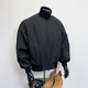 IZEXX bomber jacket men's autumn American silhouette short workwear stand collar baseball uniform JM88 black XL