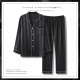 Yalu Bingsi pajamas men's spring and autumn long sleeve thin 2023 new internet celebrity cool feeling plus size home clothing set 01Q1098 L men-