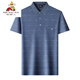 
Scarecrow (MEXICAN) dad short-sleeved T-shirt men's summer clothing middle-aged ice silk men's clothing grandfather pure cotton top middle-aged and elderly men's polo shirt 9903 red strips [65% cotton] L 170 [130Jin [Jin equals 0.5 kg]]