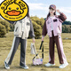 G.DuckKids Girls Plus enlefée Fleece épaissie d'automne et d'hiver 2025 Élèves du collège Costume de baseball en deux pièces de vêtements de sport de mode féminine 1396 Spring et automne noir 150