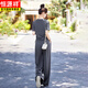 Hengyuanxiang seda seda delgada deportes casuales para mujeres 2025 Summer NUEVO estilo Camiseta de cubierta de carne Delgada Pantalones anchos de dos piezas Set Grey S [recomendado 80-95Jin [Jin iguala 0.5 kg]]]