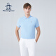 Munsingwear [nuevo producto] Munsingwear Golf Lapa de color sólido Camiseta de polo de perlas casuales azul B695 m