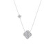 Four-leaf clover zircon style necklace, cool and sparkling, niche, simple and exquisite clavicle chain, noble and gold-like necklace, four-leaf clover necklace