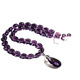 Fat Donglai's same style amethyst water drop pendant necklace clavicle chain white crystal birthday holiday gift webcast water drop necklace - purple