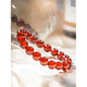 Paper color (Z H I S E) PLSTONE natural crystal Tanzania Fanta stone orange garnet hand-made bracelet gift for women and men, bead master level about 8mm Fanta garnet