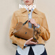 
Guliang Jiji [Chinese Valentine's Day Gift] Valentine's Day Gift Baseball Soft Boston Bag Medium 25 Years New Retro Laundry Box Shoulder Suede Chestnut Brown [+ Brown White Glasses Clip]