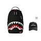 Spraygroundsg Shark Big Logo Shark Bouth Classic Collid Color PVC Bacos à dos Hommes et femmes Boîte-cadeau de style couple Boîte cadeau noir