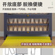 钢制鞋柜入户玄关落地多层收纳柜防尘阳光板翻门大容量储物柜鞋架 灰色10层-高1695宽1000mm-圆弧门