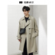 Earl Dowl [Heat/Anti-wrinkle] Commuter Wind Coat Men's Mid-Length Double Breasted Coat Jacket Men's 2025 Fall New Tuscany [II Generation Upgrade-Heat/Anti-Wrinkle] L (175)