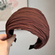 Tianzhu Pavilion Hairband to cover white hair, wide edge to cover the white hair on the top of the head, female headband, pressed hairpin, hair binding headdress, middle-aged and elderly 03# coffee color