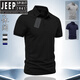 Jeep Spirit2025 Summer New Men's Cotton Polo à manches courtes. T-shirt T-shirt Mode de travail à moitié à manches
