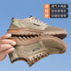 LZJV Chaussures de protection du travail importées japonaises Summer des hommes Breatte en acier léger Anti-schash et perforation Légères chaussures de travail à isolation molle légère 679 Brown Anti-Smashing and Puncture Kevlar Midshols 36