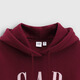 Gap Women's 2025 Autumn New Logo Chain Embroidery Loose Fleece Short Hoodie Sweatshirt 792554