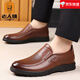 Alter Mann des Mannes 2025 Neue Männerschuhe Sommer echtes Leder weicher alleiniger Ledersandalen für atmungsbezogene Hohlhöhle Casual Herrenschuhe dunkelbrauner Stil LX17081-3 38