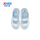 Xtep Children's Beach Shoes Summer Girls Middle and Large Children Velcro Easy to Put on and Take Off Comfortable Breathable Fashion Versatile Sandals New White/Moon Blue 34