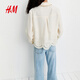 
H/M short jacket 2025 summer new fashion women's linen-blend shirt jacket 1266922 cream XS 155/80