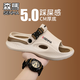Senma Slipper Herren Sommer Trendy tragen Anti-Rutsch-Anti-Odor-Dicke Sohle Stylus Sandalen für Männer, die lässige Strandsandalen schwarz grau 42-43 fahren 42-43