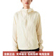 北面（The North Face）SUNSMOOTHlogo连帽拉链舒适轻薄休闲长袖防水防紫外线防晒服女士 米白色 S