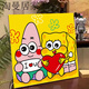 贝意品高颜值数字油画diy海绵宝宝蜡笔小新手工填色简单涂色油彩 FQ719吃好喝好 绷好内框带背板+颜 20cm*20cm