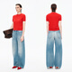 
JNBY [Same Model in Shopping Mall] 25 Autumn New Product Jeans Loose Casual Banana 5P9E12530 995/Denim Wash Blue S