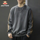 
Big Mouth Monkey (Paul Frank) sweatshirt men's spring and autumn American long-sleeved T-shirt men's trendy jacket men's top bottom shirt dark gray XL