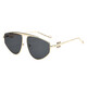 Nuevas gafas de sol de metal para mujeres Gafas de sol de diseño de gafas huecas en marco de protección solar de hombres europeos y americanos Gafas conductoras 9898 Peacock azul