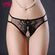 Sexy thong 2024 new style women's low-waist open crotch lace temptation Japanese style 1107 red