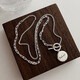 Zhou Taisheng's design sense S925 sterling silver OT buckle round brand necklace 2022 trendy autumn and winter silver 925 silver 925 silver