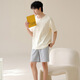 
SEPTWOLVES Spring and Summer New Men's Home Clothing Set Pure Cotton Summer Short Sleeve Shorts Can Be Used Outside Multi-Color Optional 02J13603 Men XL