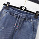 Qiancao Pantalon féminin de grande taille 200 Jin [Jin équivaut à 0,5 kg] Modèle mince lâche [1102 PERSONNEMENTS] 2024 Été Nouvelle fille élastique Fat Girl 6628 [noir] XL [120-135 Jin [Jin est égal à 0,5 kg]]]