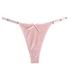 Thongs for women, unisex, European and American style, mature Thongs, Thongs, seamless underwear, cute bow, thin, bright pink L
