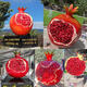 OTHER Large Fiberglass Stainless Steel Simulation Fruit and Vegetable National Unity Pomegranate Spirit Sculpture Ornaments Customized Manufacturer Hand Holding Pomegranate Height 2.2 Meters Drawings Customized Deposit
