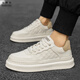 
Kashiyou men's shoes for spring new lightweight thick sole white shoes for men's lightweight and comfortable leather casual shoes sports shoes LC9193 white and black 39