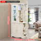 Gu Jia Duke 2025 new doorway integrated solid wood European style entrance cabinet wine cabinet living room partition cabinet double-sided room cabinet screen 695 (0.9 meters) assembly frame structure
