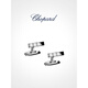 萧邦（Chopard）精钢几何方体银色简约时尚袖扣男生父亲节礼物 银色袖扣