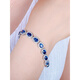 Fat Donglai's same tanzanite bracelet sapphire women's s925 silver new style versatile pavé blue zircon crystal 925 silver bracelet 17-20 cm adjustable