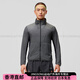 Saucony Farbblocked gewebte Rennsport-Anti-Retro-Sportstand Halsband UV50+ atmungsaktueller Sonnenschutz Jacke Herren Silber Schwarz Silber Schwarz M.