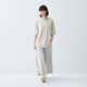 无印良品（MUJI） IDEE 女式平纹灯笼裤裤子女款夏季款女装纯棉 25年长裤 GA54CC5S 浅灰色 M （155/68A）