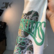 DK2025 Neue Modemarke LOSSEN BEARBRIEBEN VON RUNDSCHRAUF DRUCKENDER SPRINGEN Kurzärärmig T-Shirt für Männer schlankes Baumwoll halbärmeliges T-Shirt Weiß 5 JSW9923 M geeignet für 90-108jin [Jin gleich 0,5 kg]