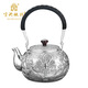 999 sterling silver tea set high-end high-end kung fu silver tea cup silver pot business gift silver jewelry gift set Baifufu Zhen nine-piece set about 1048 grams
