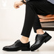 Playboy (Playboy) Lederschuhe Herrenschuhe 2025 Sommer Britisch -Business -Freizeitschuhe Herrenzehen Schicht Cowhide Formale Schuhe Schwarz 42