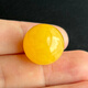 Yuzhi 1 item 1 certificate 1 shot natural raw ore Russian material unoptimized beeswax amber round beads single bead with beads 18.9mm