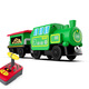 Customized McAvo finished product wholesale puzzle wooden track set scene train children's remote control track car toys Taylor remote control bubble case packaging (remote control forward and backward