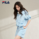 Fila Damens gewebte Jacke Yang mi gleicher Stil 2025 Herbst Neue Mode lässig Lose Sonnenschutz Kapuze mit Hanging Blue-lb M 165/84a/m